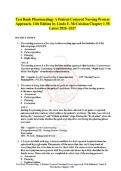 Test Bank Pharmacology A Patient-Centered Nursing Process Approach&comma; 11th Edition by Linda E&period; McCuistion Chapter 1-58 Latest 2026 -2027&period;&period;