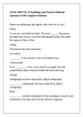 NURS 3309 CH&period; 21 Radiology and Nuclear Medicine Questions With Complete Solutions