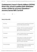 Contemporary Issues in Sports Midterm &lpar;UIOWA&rpar; EXAM fully solved & updated 2025-2026&lpar;latest version verified for accuracy&rpar; &lpar;Questions &plus; Answers&rpar; Solved 100&percnt; Correct&excl;&excl;