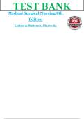 Test Bank &ndash; Medical Surgical Nursing 8th Edition &lpar;Linton & Matteson&rpar; &ndash; Chapters 1&ndash;63 &ndash; Complete Practice Questions and Answers