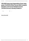 LDR-303S Improving Organizations Exam study guide COMPLETE EXAM Newest 2026 Complete Questions and Correct Detailed Answers &lpar;Verified Answers&rpar; &vert;Already Graded A&plus;