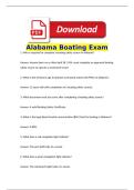 Alabama Boating Exam &lpar;100 questions  with Verified answers&rpar;
