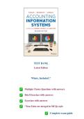 Test Bank for Accounting Information System&comma; 2nd Edition by Arline Savage &lpar;Ch 1 - 19&rpar; &vert; Complete Exam Guide