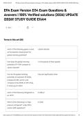 EPA Exam Version D34 Exam Questions & Answers &vert; 100&percnt; Verified solutions &lpar;2026&rpar; UPDATE &vert;2026&excl;&excl; STUDY GUIDE EXAM