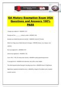 GA History Exemption Exam UGA Questions and Answers 100&percnt; PASS