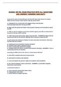 SCHOOL SW PEL EXAM PRACTICE WITH ALL QUESTIONS AND CORRECT ANSWERS 2026-2027&excl;&excl;