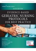 Test Bank For Evidence-Based Geriatric Nursing Protocols for Best Practice &lpar;6th Edition&rpar; &ndash; Complete Test Bank