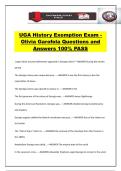 UGA History Exemption Exam - Olivia Garofola Questions and Answers 100&percnt; PASS