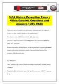 UGA History Exemption Exam - Olivia Garofola Questions and Answers 100&percnt; PASS