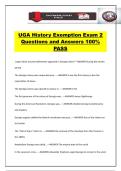 UGA History Exemption Exam 2 Questions and Answers 100&percnt; PASS