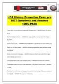 UGA History Exemption Exam pre 1877 Questions and Answers 100&percnt; PASS