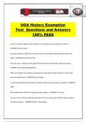UGA History Exemption Test Questions and Answers 100&percnt; PASS