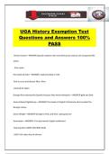 UGA History Exemption Test Questions and Answers 100&percnt; PASS