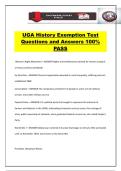 UGA History Exemption Test Questions and Answers 100&percnt; PASS