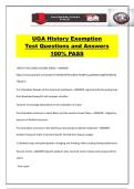 UGA History Exemption Test Questions and Answers 100&percnt; PASS