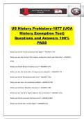 US History Prehistory-1877 &lpar;UGA History Exemption Test&rpar; Questions and Answers 100&percnt; PASS
