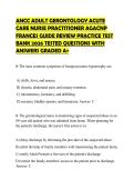 ANCC ADULT GERONTOLOGY ACUTE CARE NURSE PRACTITIONER AGACNP FRANCES GUIDE REVIEW PRACTICE TEST BANK 2026 TESTED QUESTIONS WITH ANSWERS GRADED A&plus;