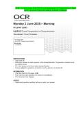 OCR - A Level Latin- H443&sol;02 Prose Composition or Comprehension- June 2025- Question Paper and Making Scheme Combined