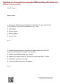Test Bank For Alcamo's Fundamentals of Microbiology &lpar;9th Edition&rpar; By Jeffrey C&period; Pommerville &vert;&vert; Comprehensive Questions and Answers