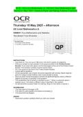 OCR - AS Level Mathematics A - H230&sol;01 Pure Mathematics and Statistics- May 2025- Question Paper and Making Scheme Combined