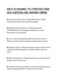 ANCC IQ DOMAINS 1 TO 5 PRACTICE GUIDE 2026 QUESTIONS AND ANSWERS VERIFIED