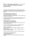BSN315 - FINAL EXAM &lpar;CHAPTERS 10&comma; 11&comma; 12&comma; 14&comma; 15&comma;  16&comma; 21&comma; 23&rpar; QUESTIONS &vert; VERIFIED ACCURATE  ANSWERS &vert; 2026 