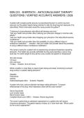 BSN 315 - SHERPATH - ANTICONVULSANT THERAPY  QUESTIONS &vert; VERIFIED ACCURATE ANSWERS &vert; 2026