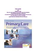 TEST BANK FOR PRIMARY CARE&colon; THE ART AND SCIENCE OF ADVANCED PRACTICE NURSING - AN INTERPROFESSIONAL APPROACH 6TH EDITION BY DUNPHY&comma; WINLAND- BROWN&comma; PORTER & HOLTZCLAW&vert; ALL CHAPTERS 1-82 FULLY COVERED QUESTIONS AND ANSWERS WITH RATIONALES
