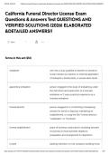 California Funeral Director License Exam Questions & Answers Test QUESTIONS AND VERIFIED SOLUTIONS &vert;2026&vert; ELABORATED &DETAILED ANSWERS&excl;&excl;