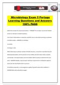 Microbiology Exam 5 Portage Learning Questions and Answers 100&percnt; PASS