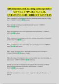 D664 learners and learning science practice  test WGU UPDATED ACTUAL  QUESTIONS AND CORRECT ANSWERS