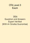 CFA Level 3 Practice Exam 2026 &ndash; Complete Portfolio Management & Essay Prep Guide