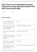 Class V Issue&comma; Turn-In and Residue Processing Procedures for Using Units EXAM Questions with 100&percnt; Correct Answers 2026