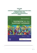TEST BANK FOR SORRENTINO&rsquo;S CANADIAN TEXTBOOK FOR THE SUPPORT WORKER&comma; 5TH EDITION BY MARY J&period; WILK&vert; ALL CHAPTERS 1-47 Fully Covered &vert; QUESTIONS AND ANSWERS WITH RATIONALES Graded A&plus;