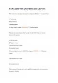 SAP Exam with Questions and Answers