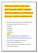 BUNDLE FOR GEOG 2051 NAMIKAS FINAL EXAM QUESTIONS AND CORRECT ANSWERS &lpar;VERIFIED ANSWERS&rpar; PLUS RATIONALES 2026 Q&A &vert; INSTANT DOWNLOAD PDF