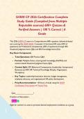 SHRM CP 2026 Certification Complete Study Guide &lpar;Compiled from Multiple Reputable sources&rpar; 600&plus; Quizzes & Verified Answers &vert; 100 &percnt; Correct &vert; A Grade 