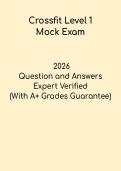 CrossFit Level 1 Mock Exam 2026 &ndash; Practice Test for Trainer Certification Prep