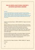 NSG 221 Mental Health Exam 2 2026&colon; 60 Verified Questions & Answers &ndash; Complete Study Guide with Grief&comma; Anger & Substance Abuse Concepts