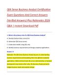 Qlik Sense Business Analyst Certification  Exam Questions And Correct Answers  &lpar;Verified Answers&rpar; Plus Rationales 2026  Q&A &vert; Instant Download Pdf