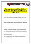 Portage Learning Microbiology Module 6 Questions and Answers 100&percnt; PASS