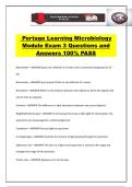 Portage Learning Microbiology Module Exam 3 Questions and Answers 100&percnt; PASS