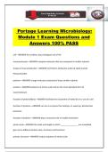 Portage Learning Microbiology&colon; Module 1 Exam Questions and Answers 100&percnt; PASS