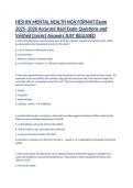 HESI RN Mental Health NGN Exam 2025&ndash;2026 &mdash; Verified Realistic Questions & Detailed Answers