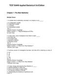 Test Bank for Applied Statistics II&colon; Multivariable and Multivariate Techniques 3rd Edition &ndash; Rebecca Warner &vert; Complete Chapters &vert; Verified Questions & Answers