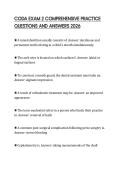 CODA EXAM 2 COMPREHENSIVE PRACTICE QUESTIONS AND ANSWERS 2026