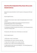 State Farm Fire Independent Policy Exam with accurate detailed solutions