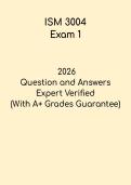 ISM 3004 Exam 1 &ndash; Management Information Systems Practice Test & Study Guide