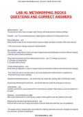 Metamorphic Rocks Questions and Answers &ndash; Latest 2026&sol;2027 Update &vert; 100&percnt; Pass&period;