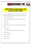 ASCP MB Exam Questions and Answers 100&percnt; PASS